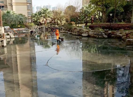 沾化景观池淤泥清理